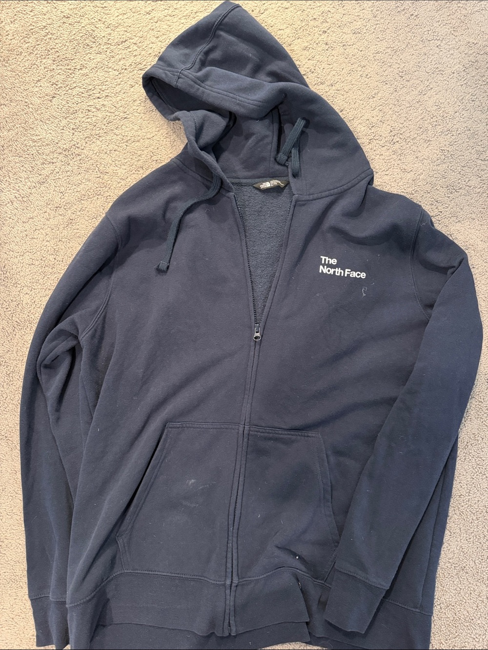 The North Face Men’s Navy Full-Zip Hoodie with Logo